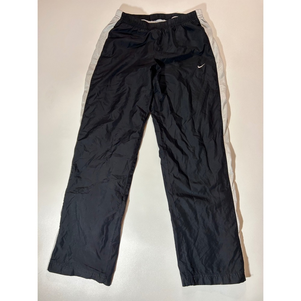 Nike Track Pants Kids Small Black Excellent Mesh Lined Windbreaker Warm Up